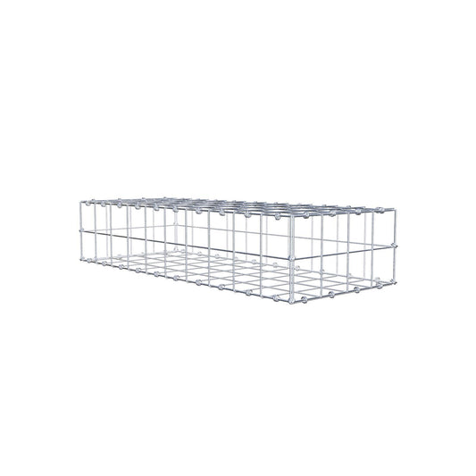 Gabion 100 cm x 20 cm x 40 cm (L x H x D), maskestørrelse 10 x 10 cm, spiralring