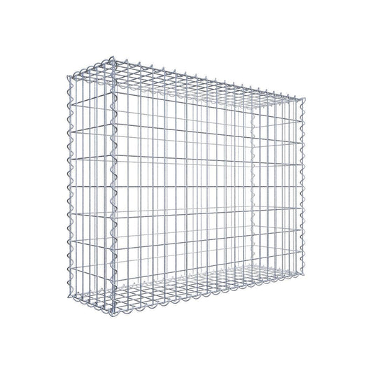 Set of 2 gabions 100 cm x 80 cm x 30 cm (L x H x D), mesh size 5 x 10 cm, spiral