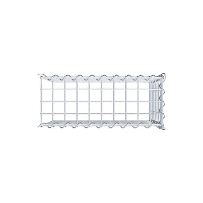 Gabbione aggiuntivo tipo 4 50 cm x 40 cm x 20 cm (L x H x P), dimensione maglia 5 cm x 5 cm, a spirale