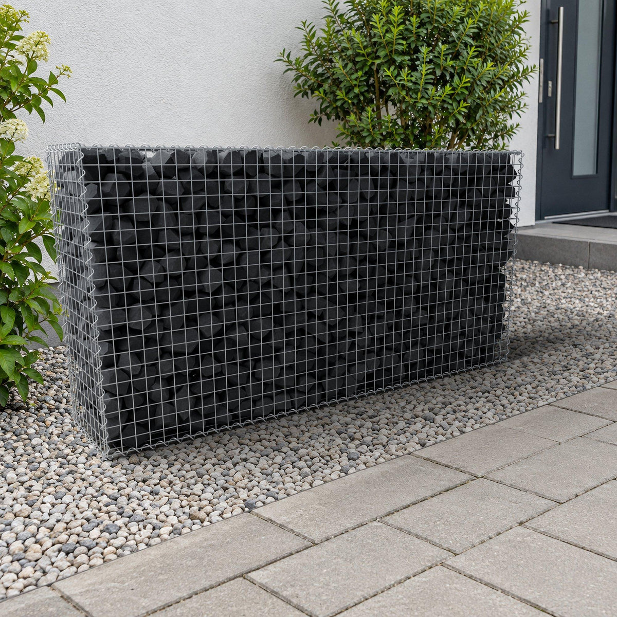 Gabion 200 cm x 100 cm x 40 cm (L x H x D), maskestørrelse 5 cm x 5 cm, spiral