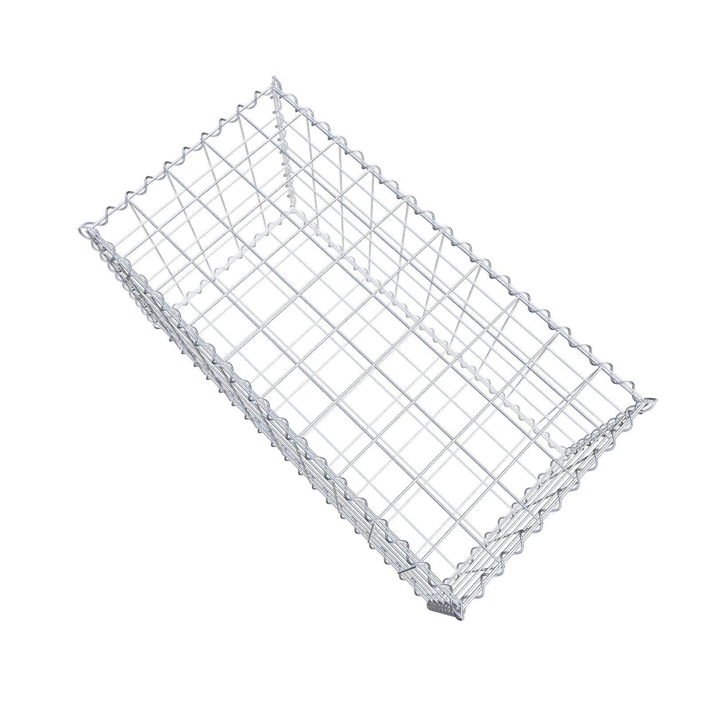 Gabião 100 cm x 50 cm x 50 cm (C x A x P), malhagem 10 cm x 10 cm, espiral