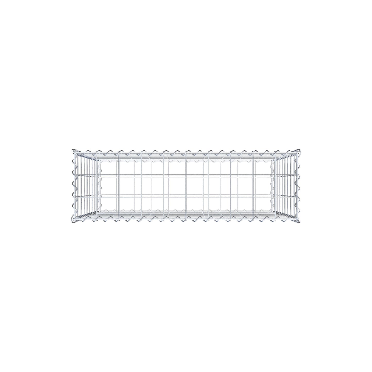 Gabbione 100 cm x 90 cm x 30 cm (L x H x P), maglia 10 cm x 10 cm, spirale