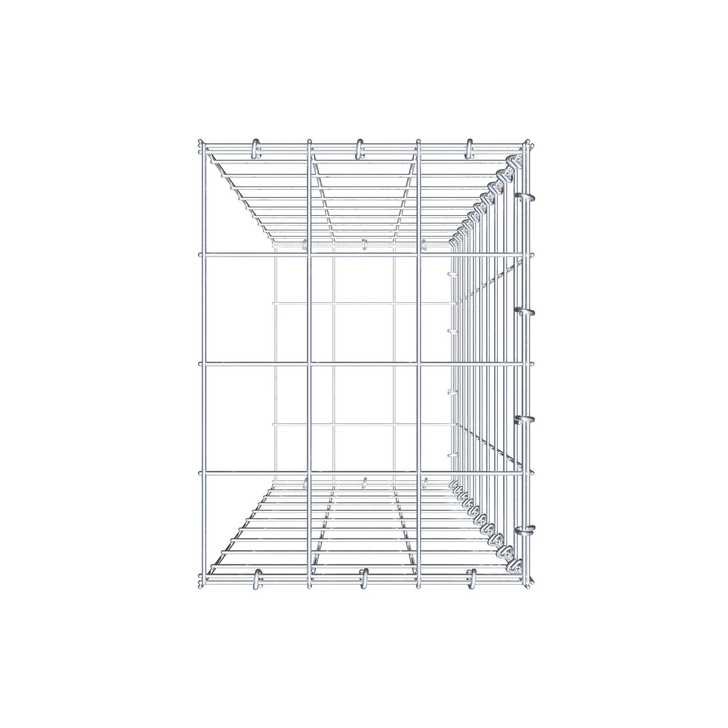 Fourche rapportée type 2 100 cm x 30 cm x 40 cm (L x H x P), mailles 10 cm x 10 cm, anneau C