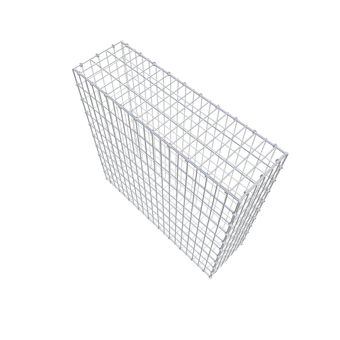 Gabion 100 cm x 100 cm x 30 cm (L x H x P), mailles 5 x 10 cm, anneau en spirale