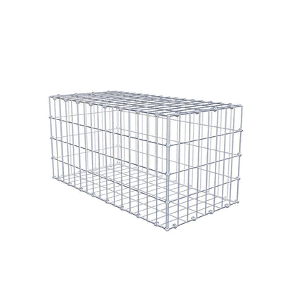 Gabion 80 cm x 40 cm x 40 cm (L x H x D), maskestørrelse 5 x 10 cm, spiralring