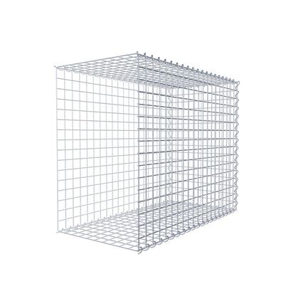 Opbouw schanskorf type 2 100 cm x 80 cm x 50 cm (L x H x D), maaswijdte 5 cm x 5 cm, spiraalvormig