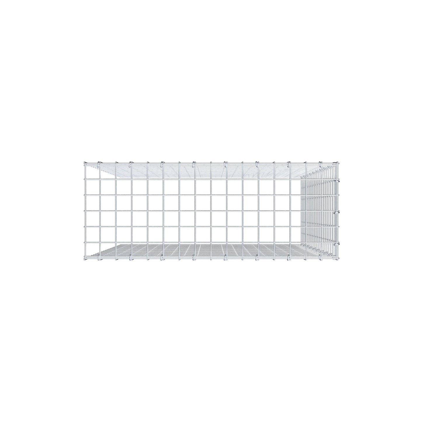 Gabião Tipo 4 100 cm x 80 cm x 30 cm (C x A x P), malhagem 5 cm x 5 cm, anel C