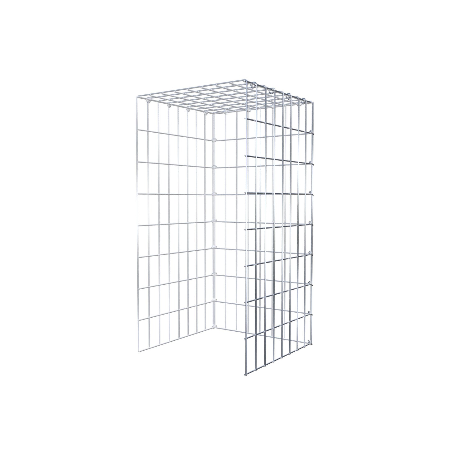 Mounted gabion type 4 80 cm x 40 cm x 40 cm (L x H x D), mesh size 5 cm x 10 cm, C-ring