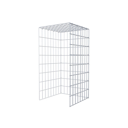 Mounted gabion type 4 80 cm x 40 cm x 40 cm (L x H x D), mesh size 5 cm x 10 cm, C-ring
