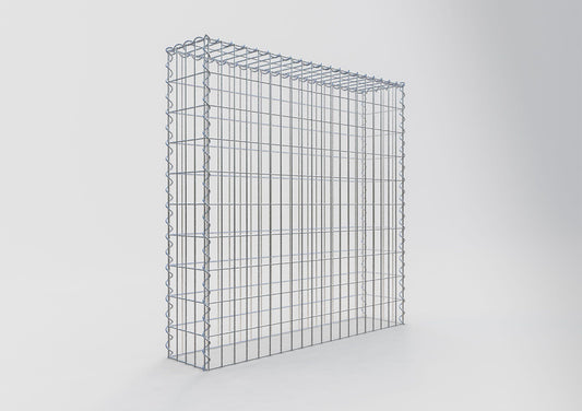 Gabião tipo 3 100 cm x 100 cm x 20 cm (C x A x P), malhagem 5 cm x 10 cm, espiral