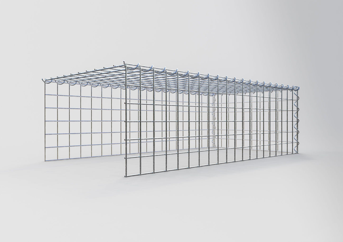 Extra gabion typ 4 100 cm x 30 cm x 50 cm (L x H x D), maskstorlek 5 cm x 5 cm, spiral