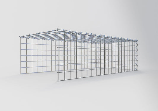 Gabion rapporté type 4 100 cm x 30 cm x 50 cm (L x H x P), mailles 5 cm x 5 cm, spirale