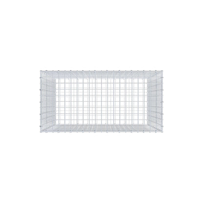 Gabione 100 cm x 100 cm x 50 cm (L x H x T), Maschenweite 5 cm x 5 cm, C-Ring