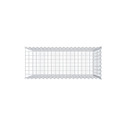Opvokset gabion type 2 100 cm x 80 cm x 40 cm (L x H x D), maskestørrelse 5 cm x 10 cm, spiral