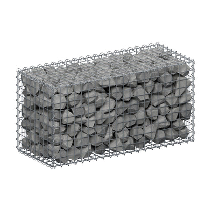 Gabion 100 cm x 50 cm x 40 cm (L x H x D), maskestørrelse 5 cm x 5 cm, spiral