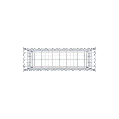 Gabião Tipo 3 100 cm x 100 cm x 30 cm (C x A x P), malhagem 5 cm x 10 cm, espiral