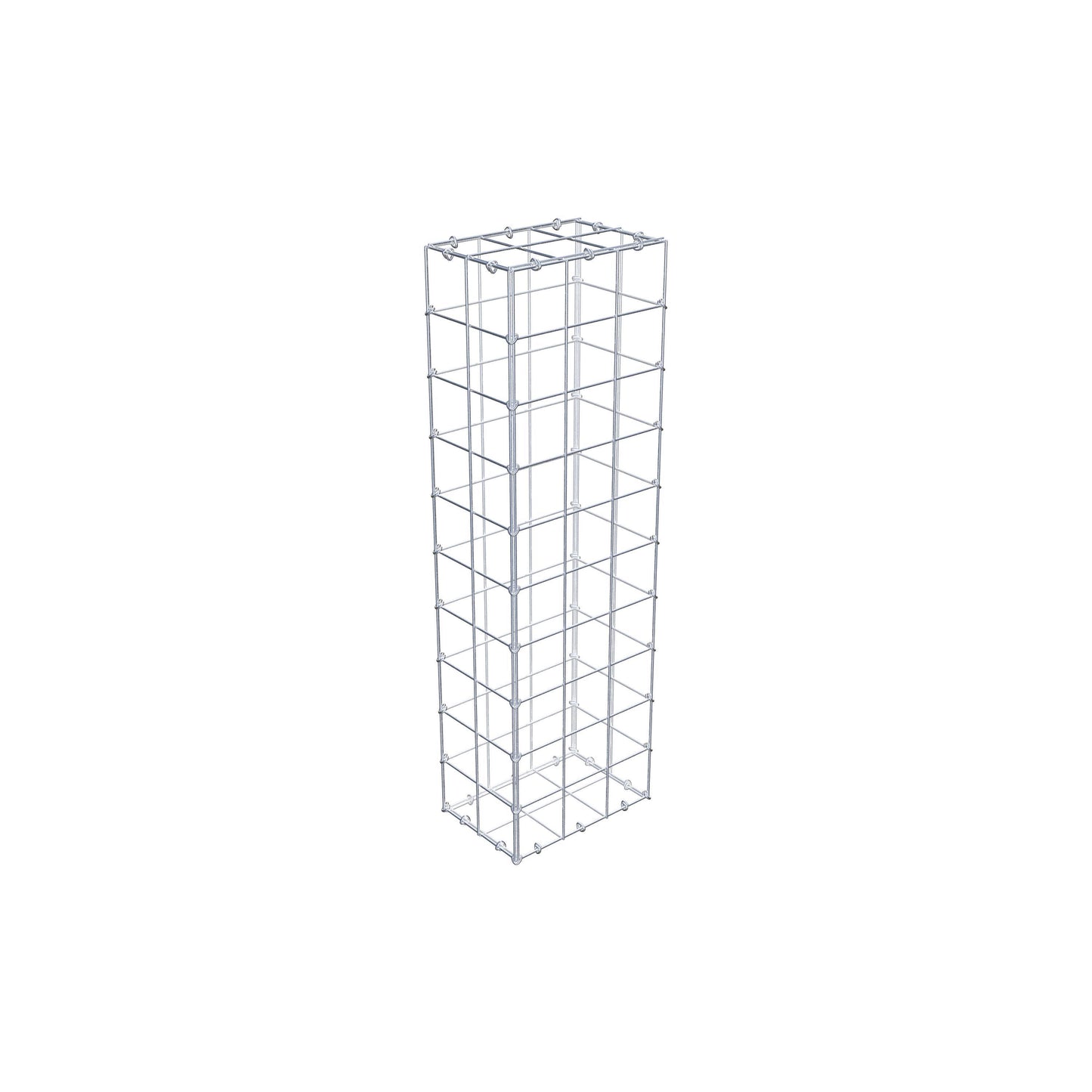 Gabion 100 cm x 20 cm x 30 cm (L x H x D), maskstorlek 10 cm x 10 cm, C-ring