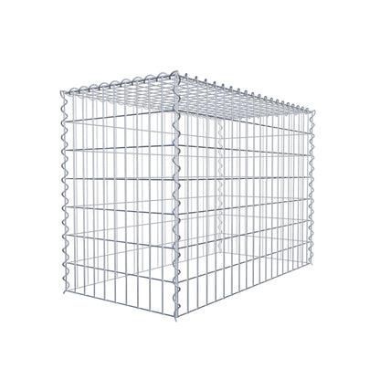 Gabião tipo 3 100 cm x 70 cm x 50 cm (C x A x P), malhagem 5 cm x 10 cm, espiral