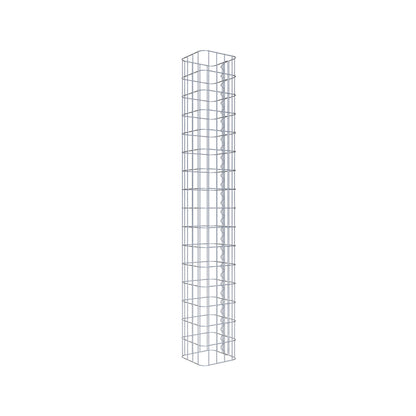 Gabionensäule eckig 22 cm x 22 cm, 160 cm Höhe, MW 5 cm x 10 cm