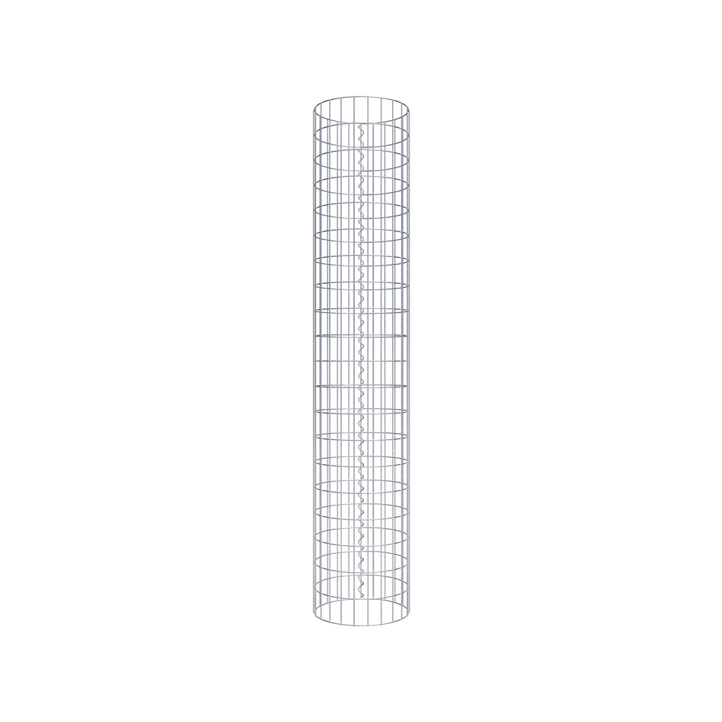 Colonna gabbionata rotonda 37 cm di diametro, 200 cm di altezza, maglia 5 cm x 10 cm