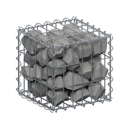 Gabion 30 cm x 30 cm x 30 cm (L x H x D), maskestørrelse 5 cm x 10 cm, spiral