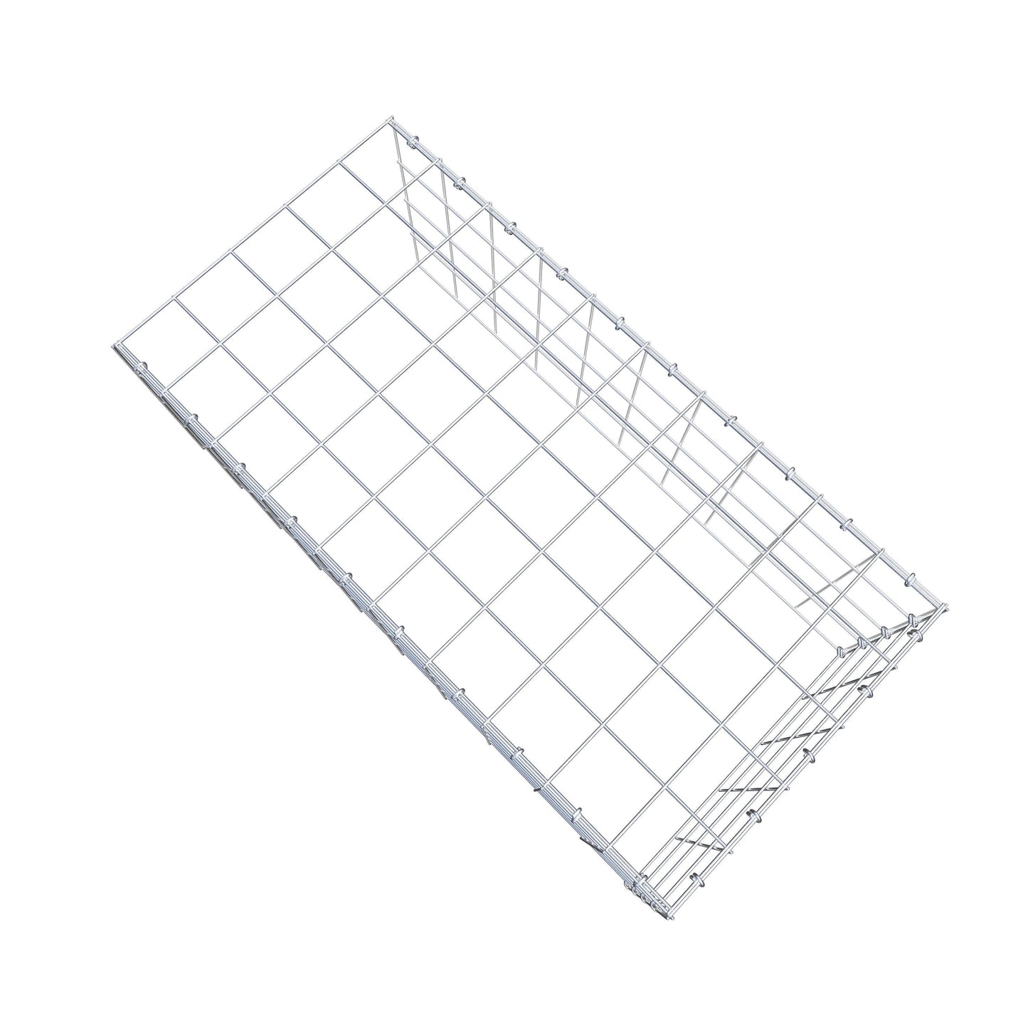 Gabbione aggiuntivo tipo 4 100 cm x 40 cm x 50 cm (L x H x P), maglia 10 cm x 10 cm, anello a C