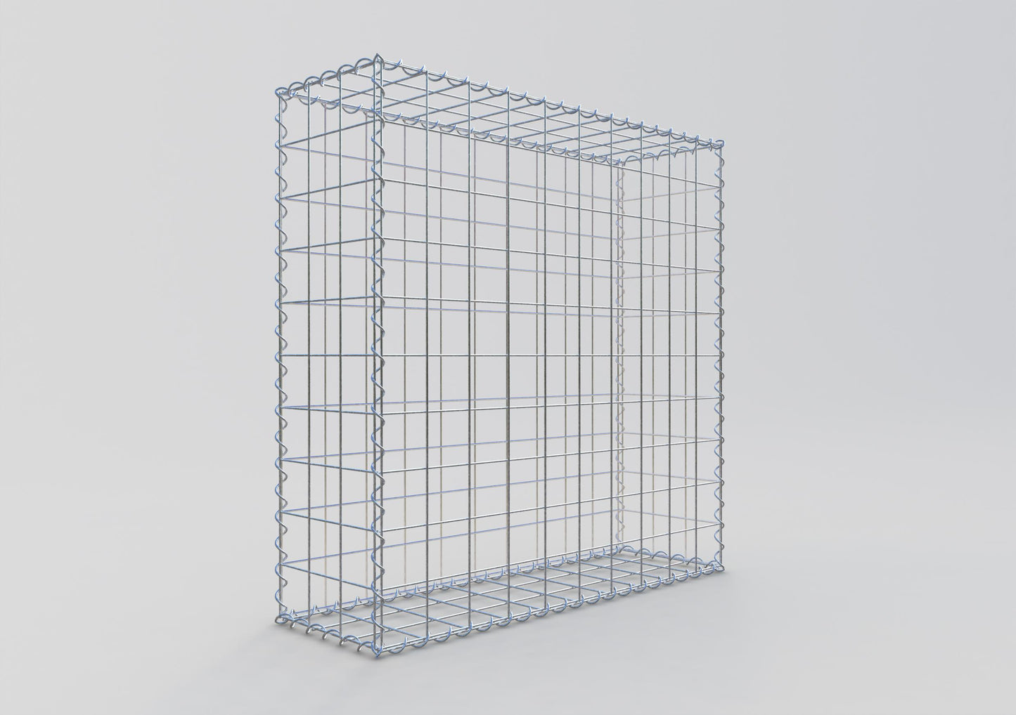 Gabione 100 cm x 100 cm x 30 cm (L x H x T), Maschenweite 10 cm x 10 cm, Spirale