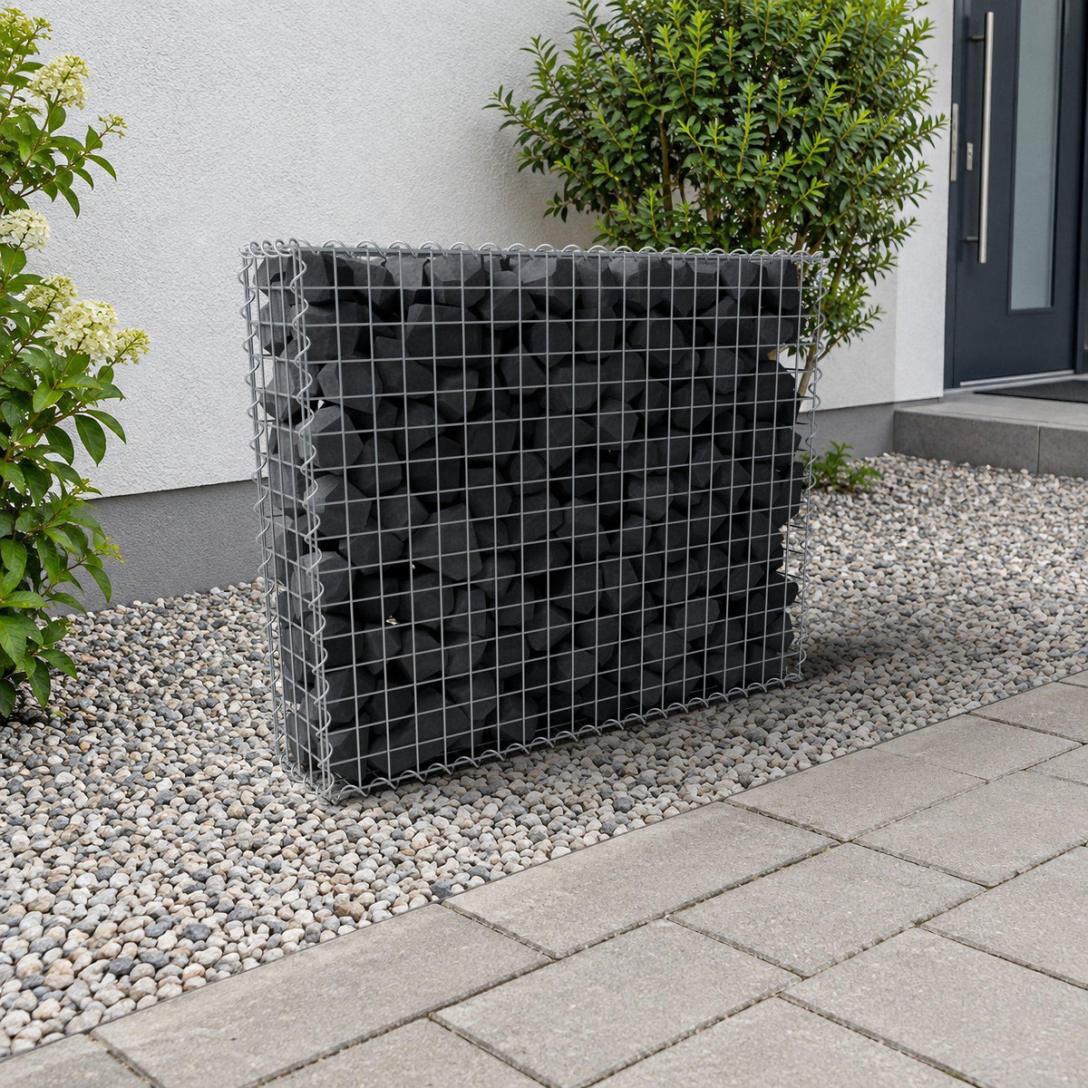 Gabion 100 cm x 80 cm x 20 cm (L x H x D), maskstorlek 5 cm x 5 cm, spiral