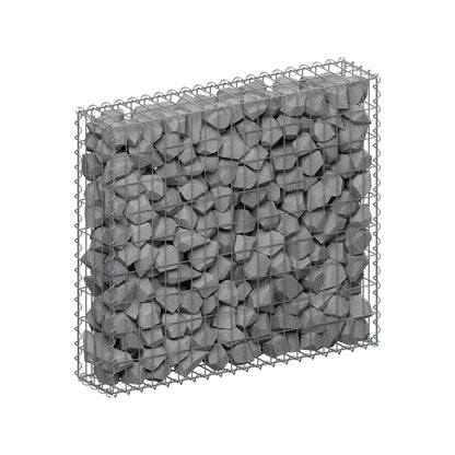 Gabione 100 cm x 90 cm x 20 cm (L x H x T), Maschenweite 5 cm x 10 cm, Spirale