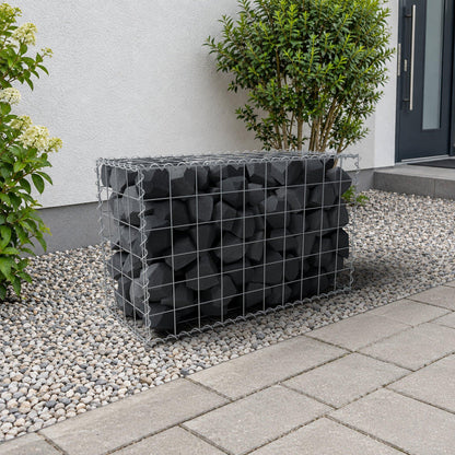 Gabbione 100 cm x 60 cm x 40 cm (L x H x P), maglia 10 cm x 10 cm, spirale