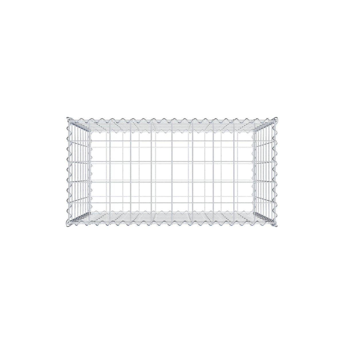 Gabbione 100 cm x 80 cm x 50 cm (L x H x P), maglia 10 cm x 10 cm, spirale