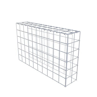 Typ 4 påbyggnadsgabion 100 cm x 60 cm x 20 cm (L x H x D), maskstorlek 10 cm x 10 cm, C-ring