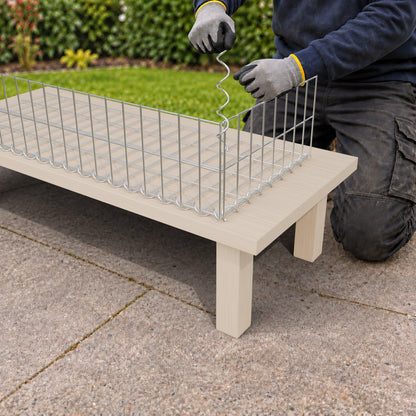 Gabion 100 cm x 20 cm x 40 cm (L x H x D), maskestørrelse 5 cm x 10 cm, spiral