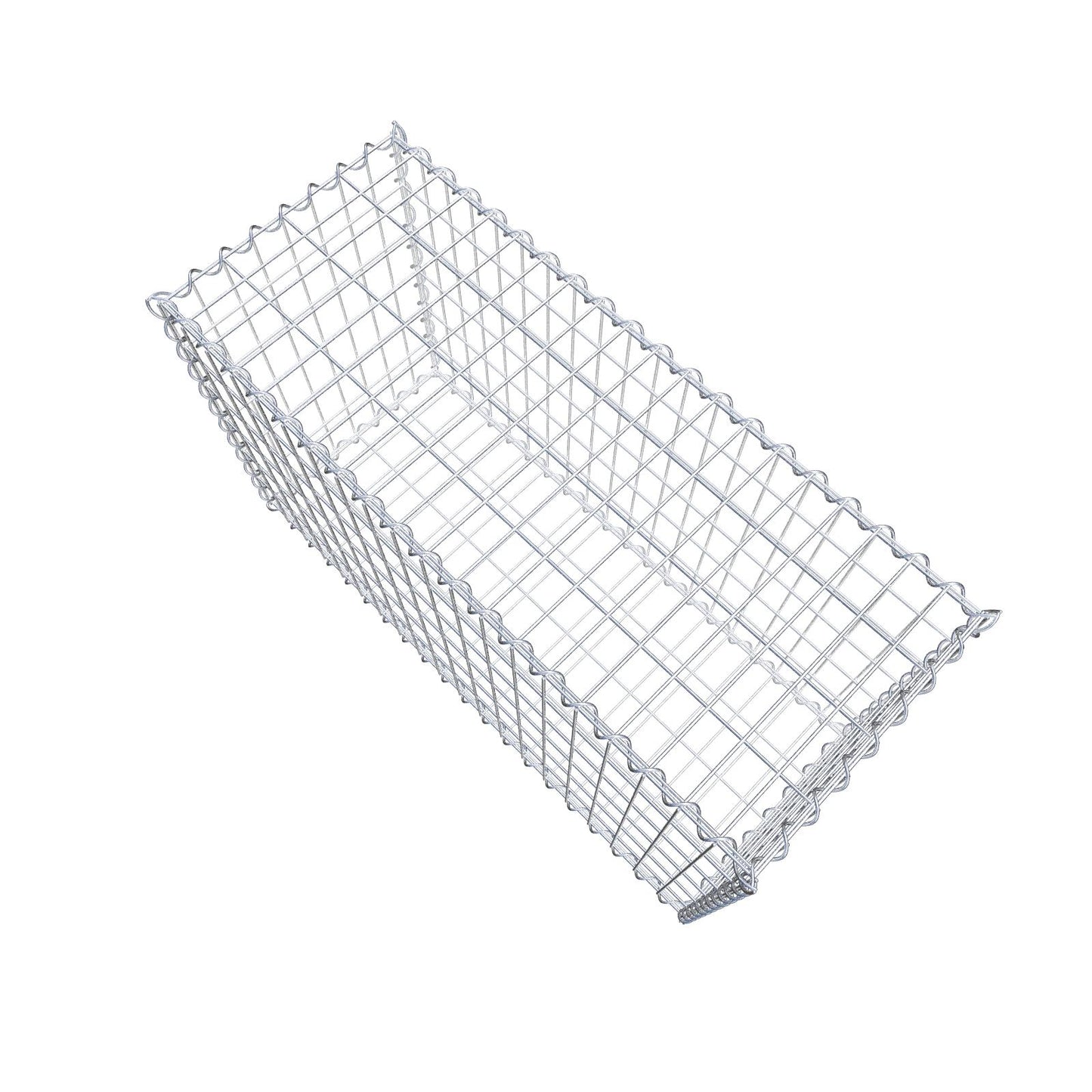 Schanskorf 100 cm x 60 cm x 40 cm (L x H x D), maaswijdte 5 cm x 10 cm, spiraalvormig