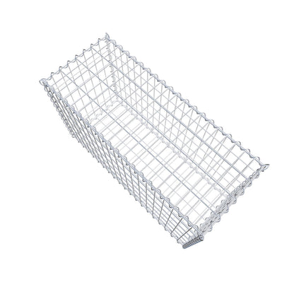 Schanskorf 100 cm x 60 cm x 40 cm (L x H x D), maaswijdte 5 cm x 10 cm, spiraalvormig