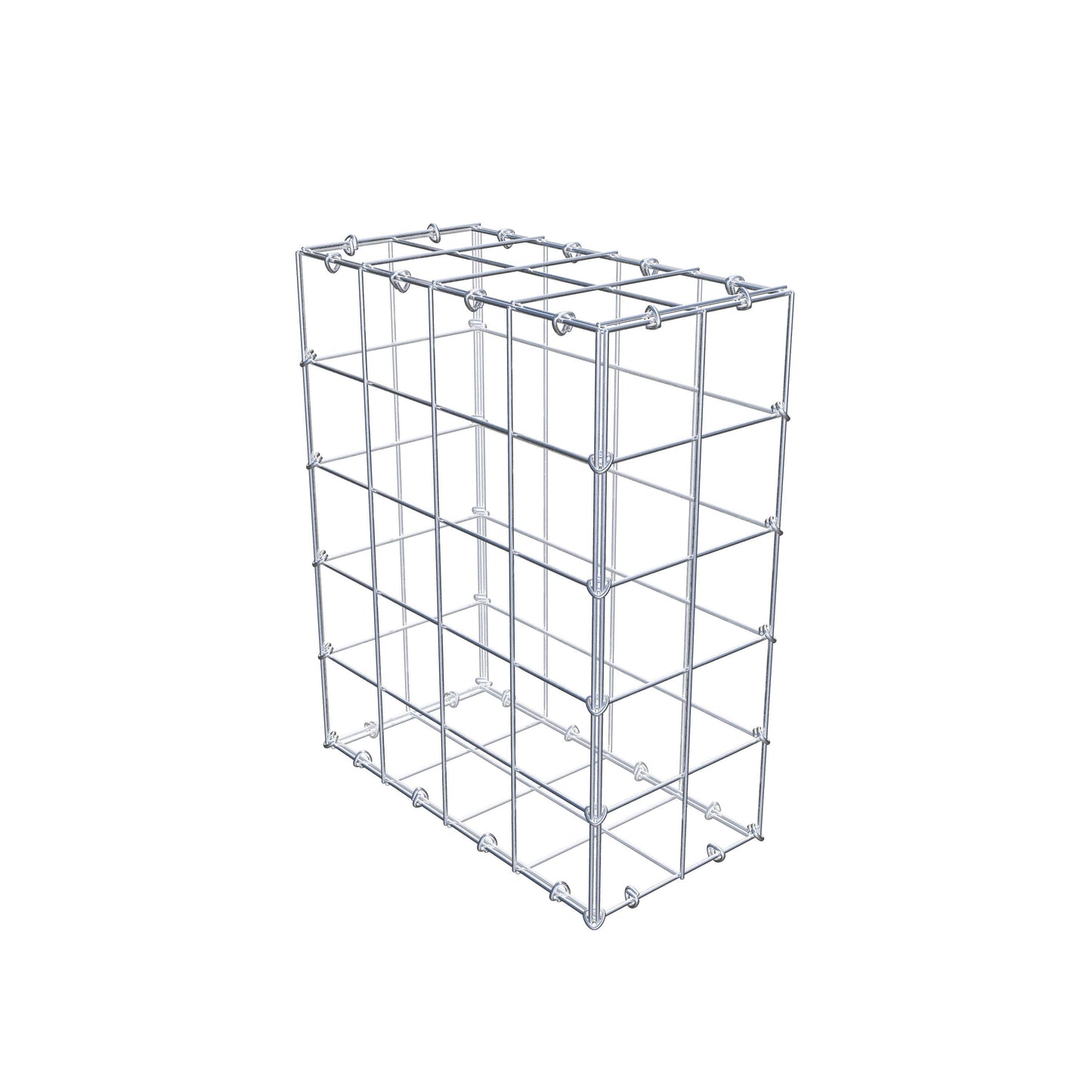 Gabbione 50 cm x 40 cm x 20 cm (L x H x P), maglia 10 cm x 10 cm, anello a C