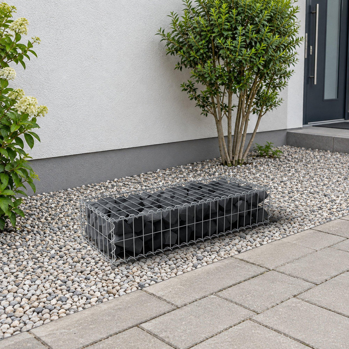 Gabion 100 cm x 20 cm x 40 cm (L x H x D), maskestørrelse 5 cm x 10 cm, spiral