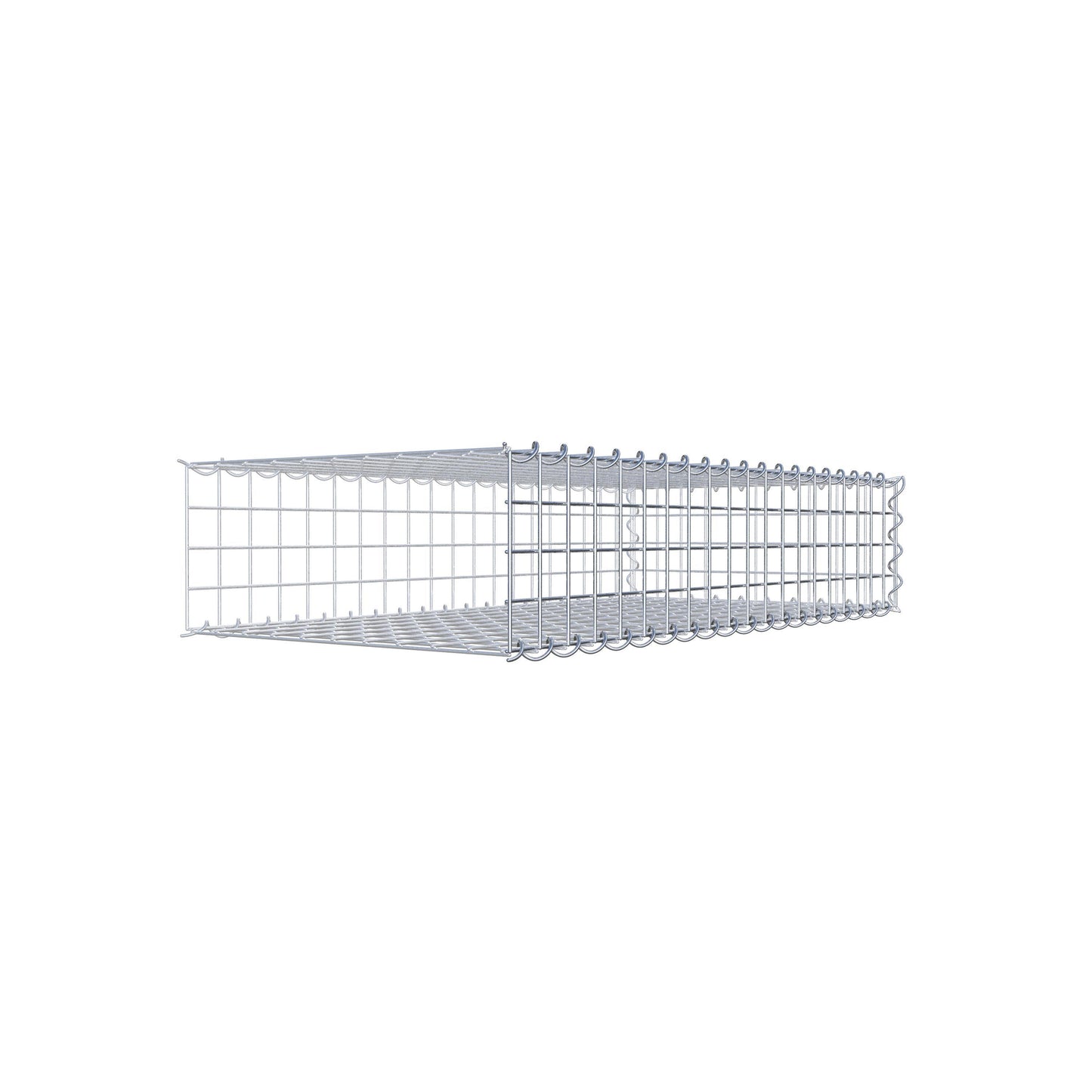 Add-on schanskorf type 2 100 cm x 20 cm x 50 cm (L x H x D), maaswijdte 5 cm x 5 cm, spiraalvormig