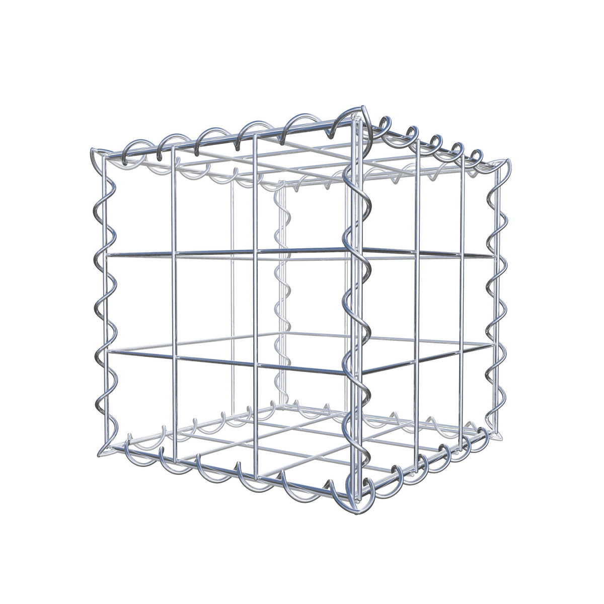 Gabbione 30 cm x 30 cm x 30 cm (L x H x P), maglia 10 cm x 10 cm, spirale