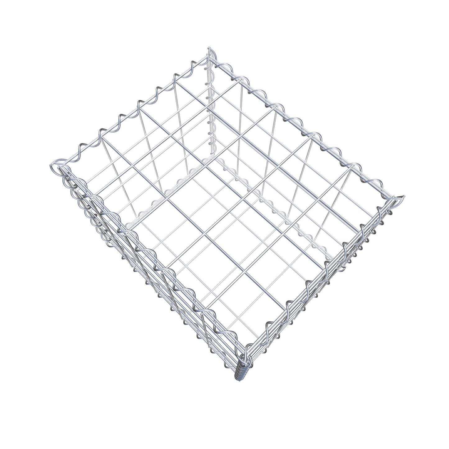 Gabion 50 cm x 40 cm x 40 cm (L x H x D), maskestørrelse 10 cm x 10 cm, spiral