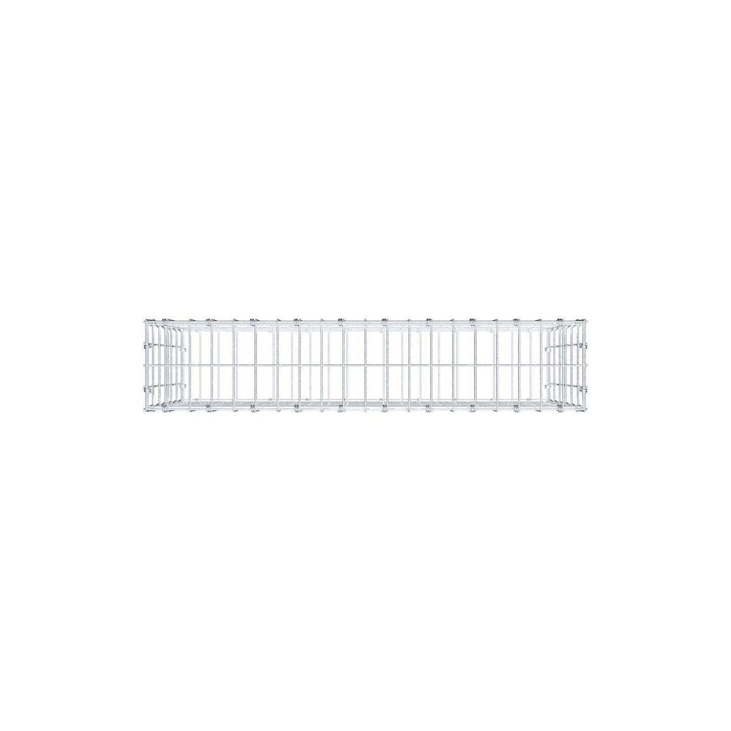 Gabbione 100 cm x 60 cm x 20 cm (L x H x P), maglia 5 x 10 cm, anello a spirale