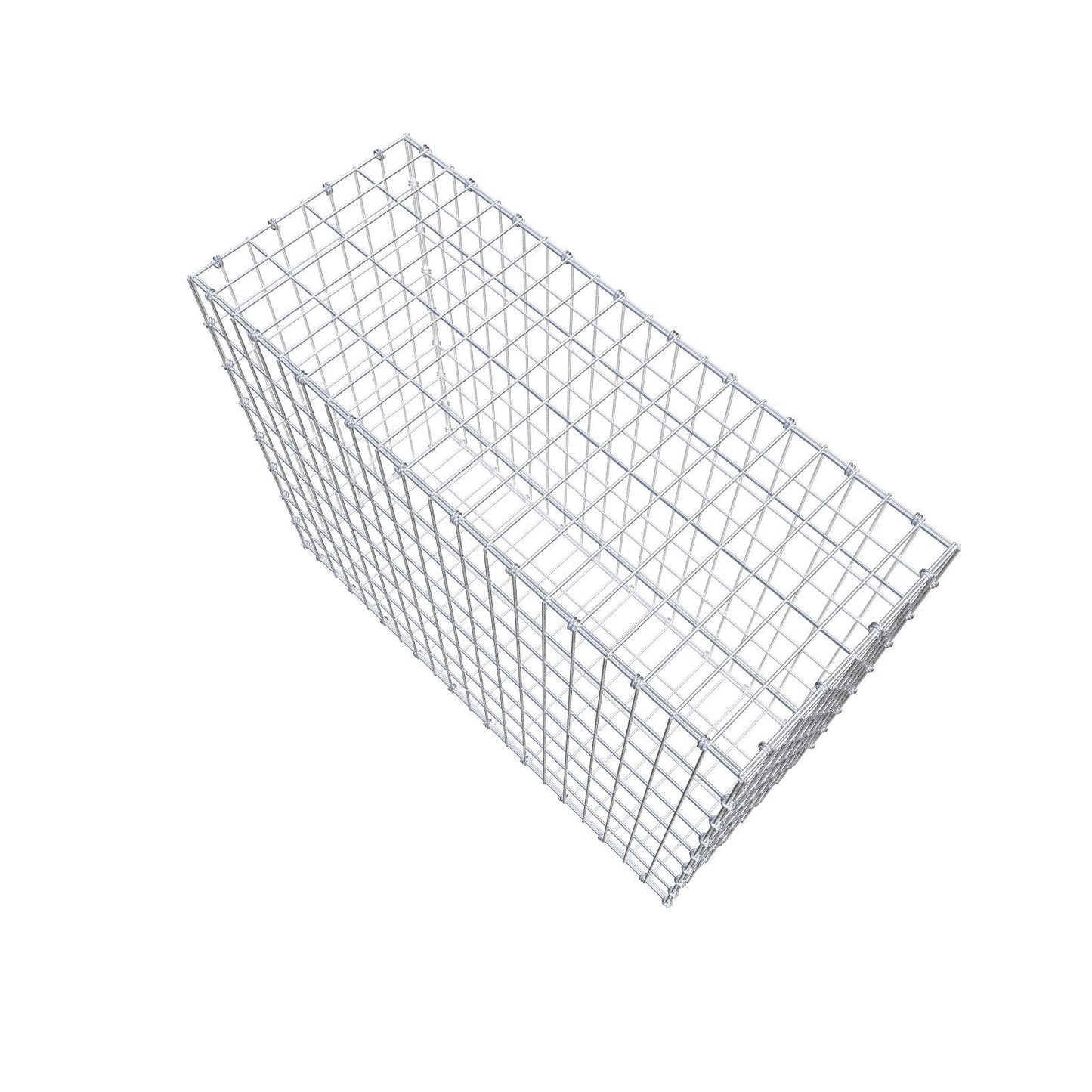 Gabbione 100 cm x 80 cm x 40 cm (L x H x P), maglia 5 x 10 cm, anello a spirale