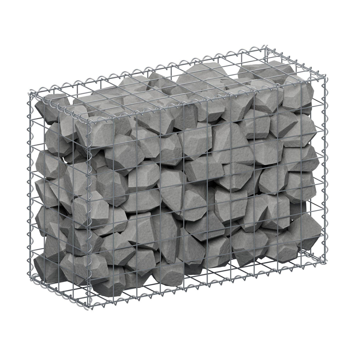 Gabion 100 cm x 70 cm x 40 cm (L x H x D), maskstorlek 10 cm x 10 cm, spiral