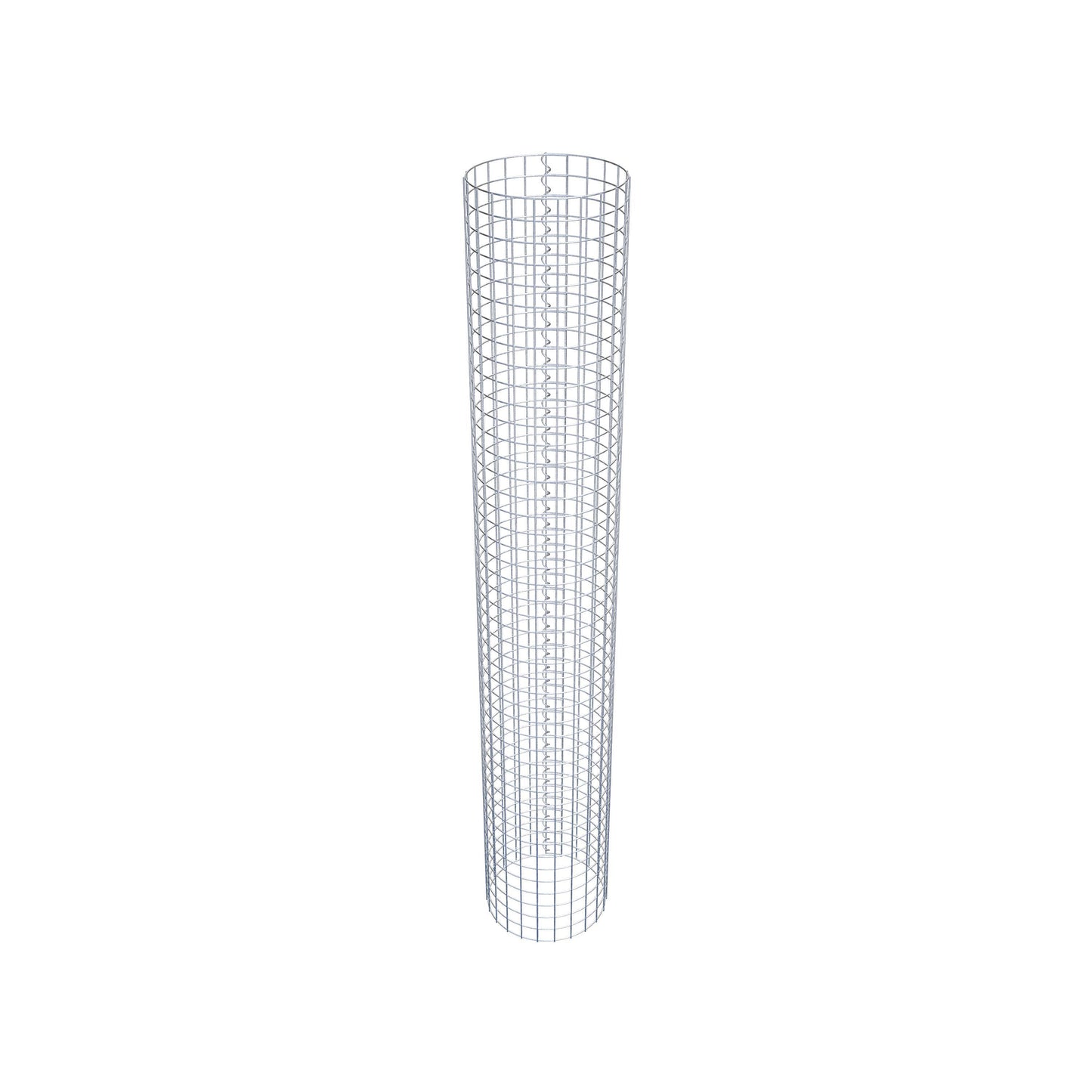 Gabion column around 37 cm diameter, 230 cm height, mesh size 5 cm x 5 cm