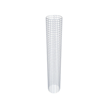 Gabion column around 37 cm diameter, 230 cm height, mesh size 5 cm x 5 cm