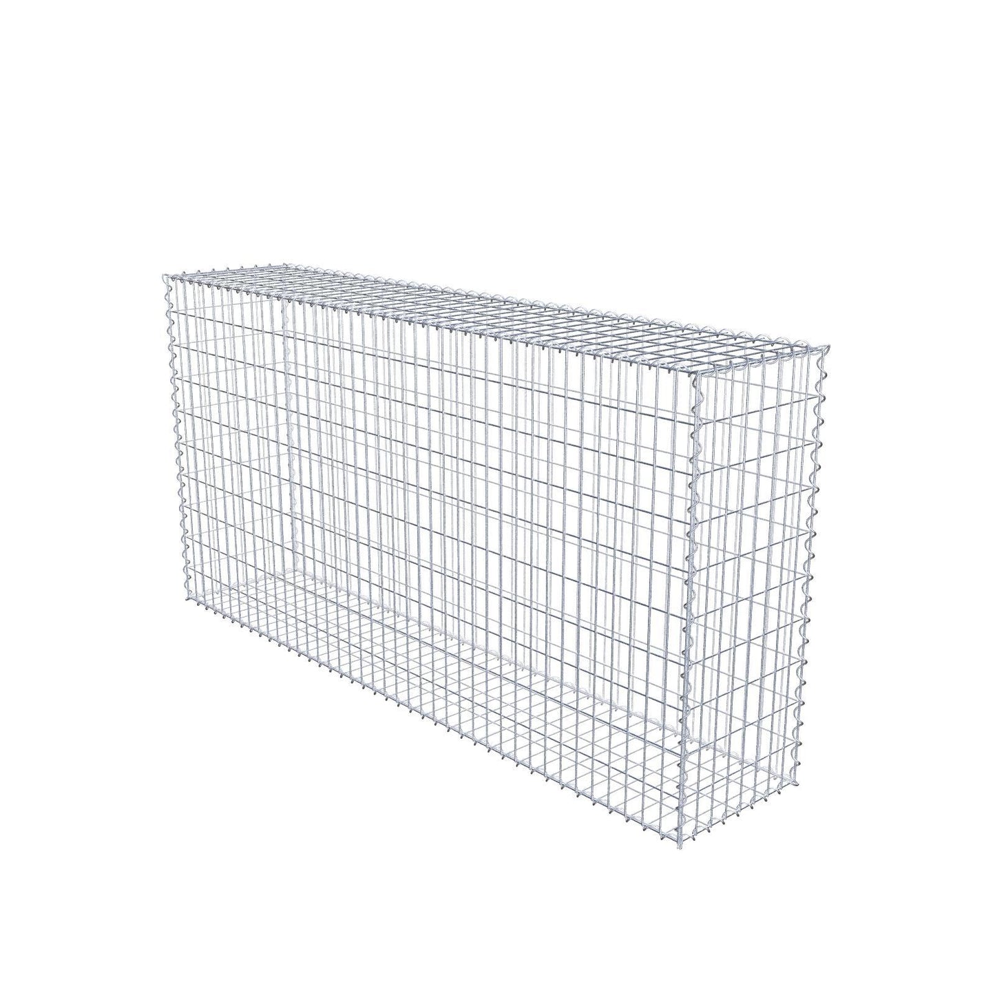 Gabion 200 cm x 100 cm x 40 cm (L x H x D), mesh size 5 cm x 10 cm, spiral