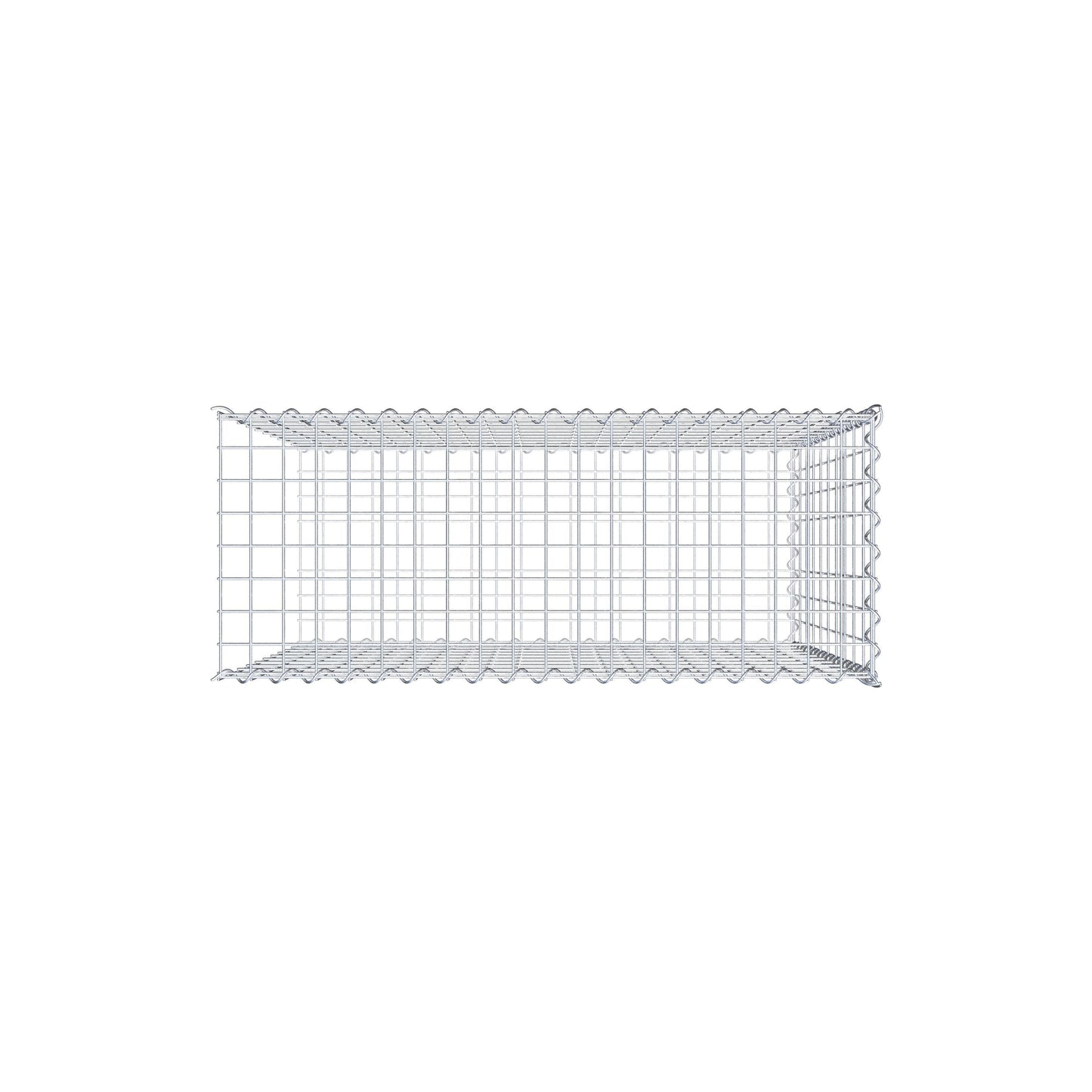 Anbaugabione Typ 2 100 cm x 100 cm x 40 cm (L x H x T), Maschenweite 5 cm x 10 cm, Spirale