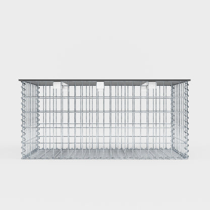 Gartenbank Spiralgabione 105 x 50 x 50 cm - MW 5 x 10 cm, mit Recyclingauflage in anthrazit