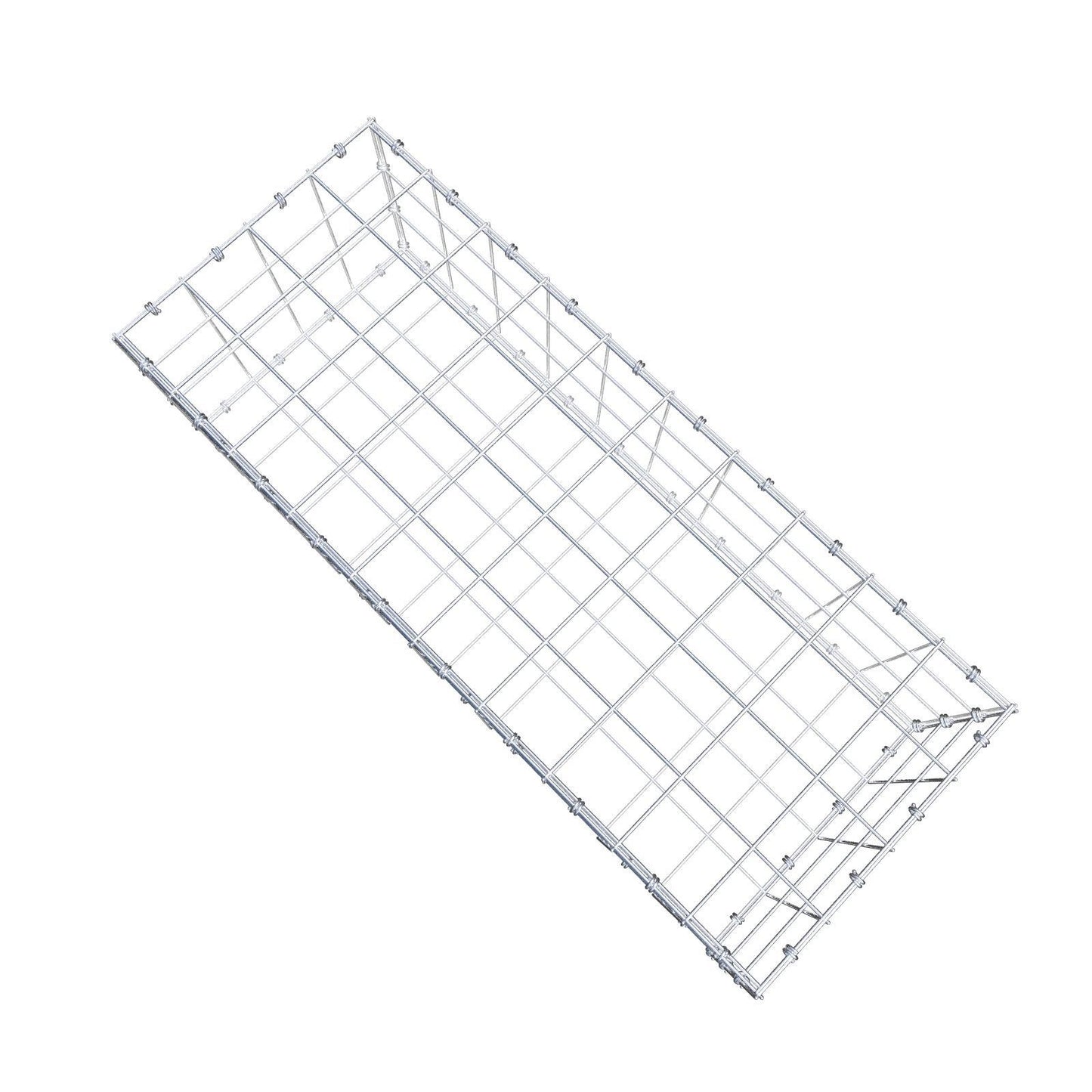 Gabião 100 cm x 30 cm x 40 cm (C x A x P), malhagem 10 x 10 cm, anel espiral