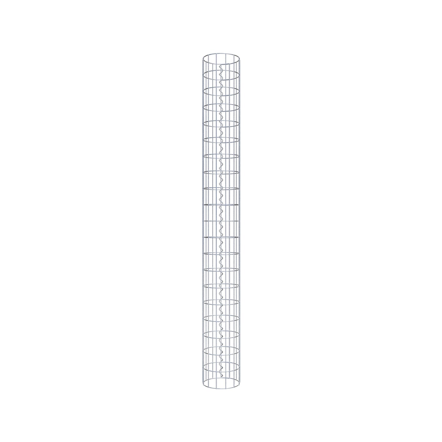 Gabionensäule rund feuerverzinkt, 22 cm Durchmesser, 200 cm Höhe, MW 5 cm x 10 cm